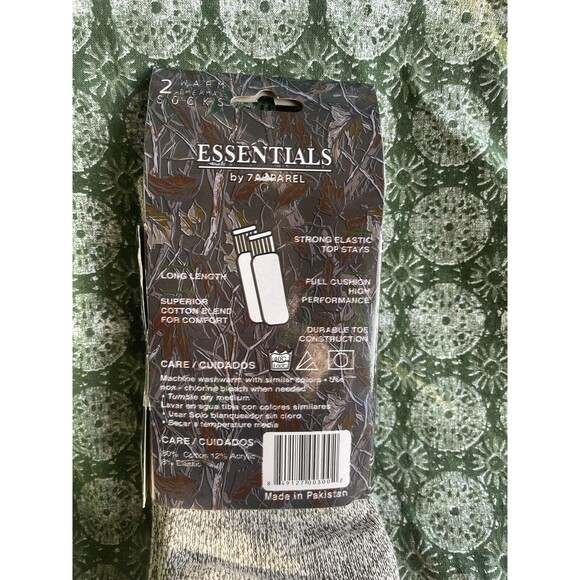 WARM THERMAL Men's 80% Cotton Socks by 7APPAREL 2 PACK sz 10-15 NEW - Picture 3 of 3